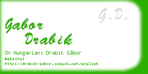gabor drabik business card